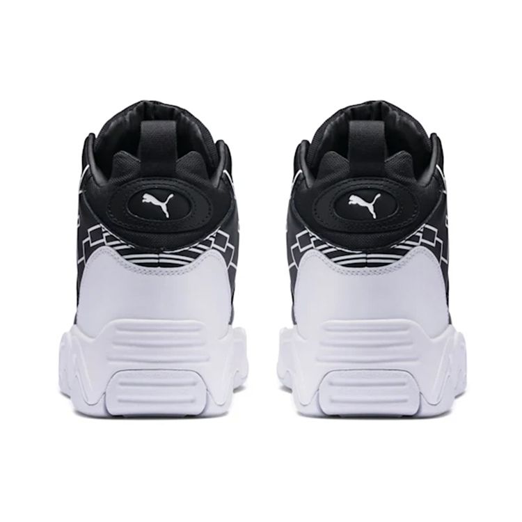 Puma Source Mid Bracket Trendy Retro Basketball Shoes Unisex Sneakers Black White 370223-01