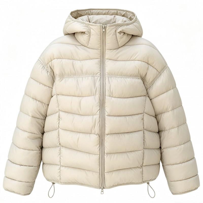 Womens Oversized Hooded Cotton Puffer Jacket Winter 2026 Warm Loose Fit Casual Coat Black Brown White Yellow Gray