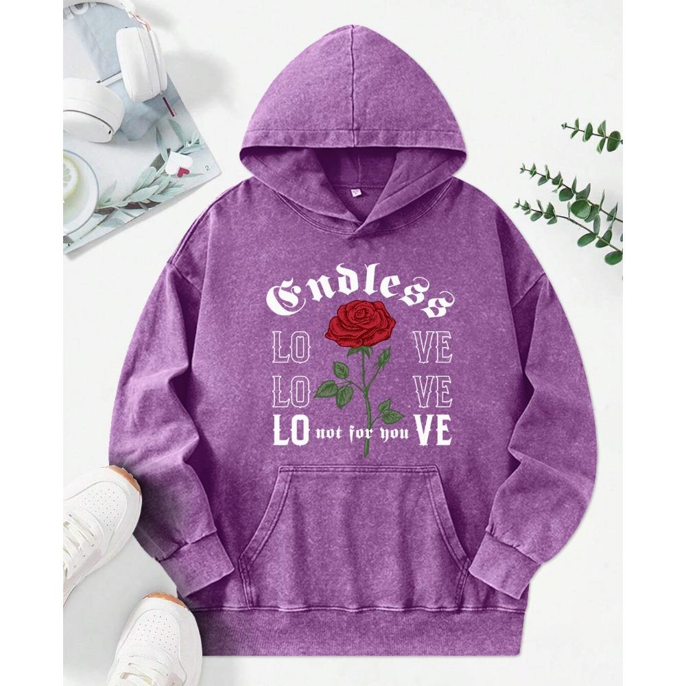 

Любовь к тебе Принт роз Выстиранное худи Женские худи оверсайз Хлопок Спортивная одежда Парная Одежда с эффектом снежной стирки 3XL