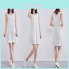 Elegantes Damen Lang Cami Stretch Tanktop Ärmelloses T-Shirt Bodycon Tunika Mini Kleid