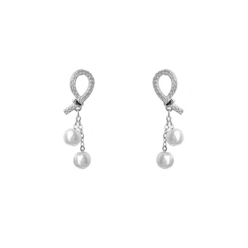 Asymmetric Heart Pearl Earrings For Women