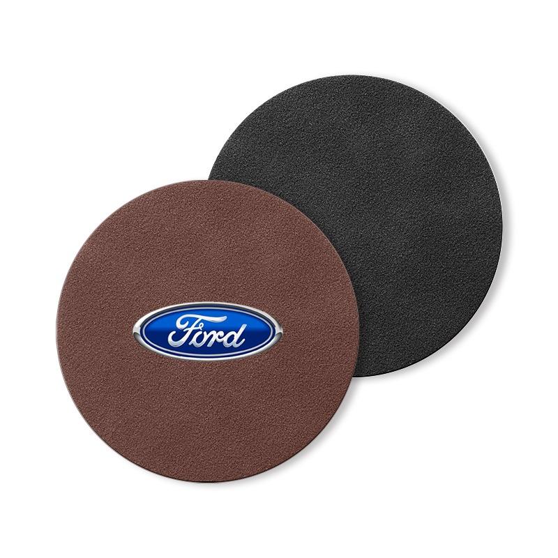 Badge Car Cup Coaster Waterproof Non-Slip Sift-Proof Spill Saucer For Ford F150 Focus Ranger Fiesta Transit Mustang Mondeo MK2 MK3 Fusion