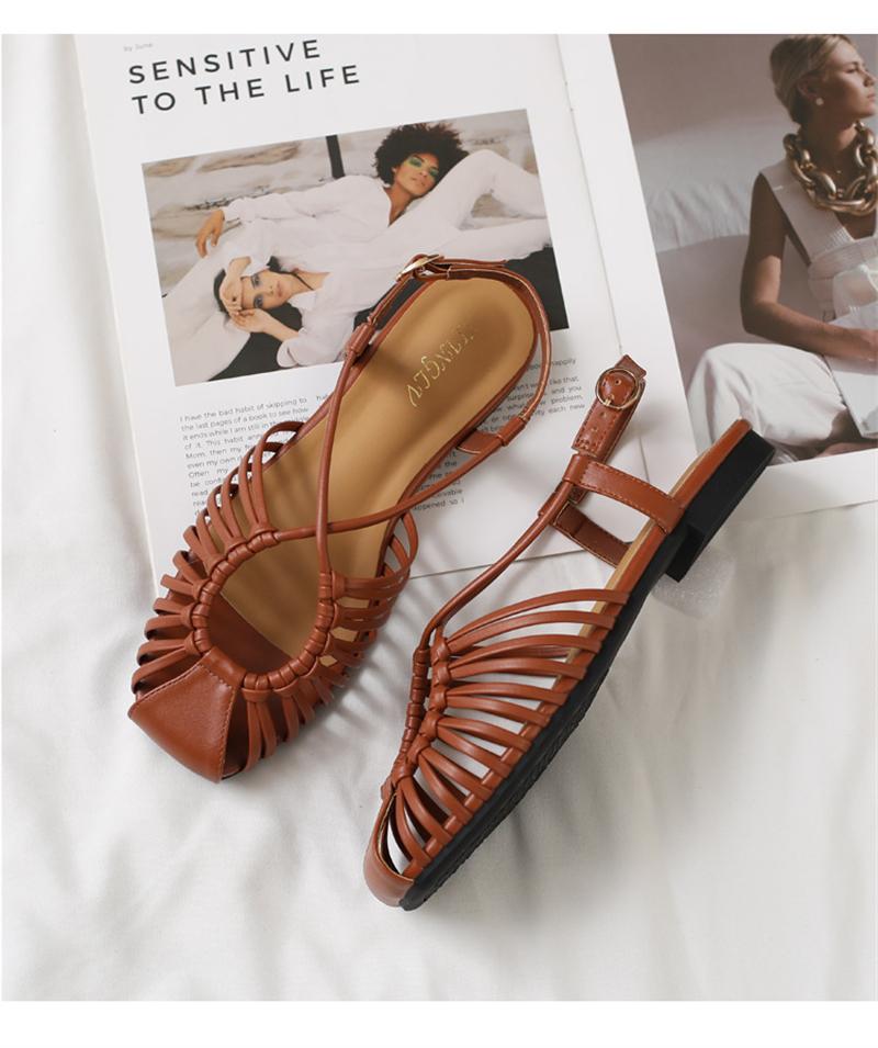 Damensandalen Sommer Schmaler Riemen Römische Schuhe Damen Freizeit Große Größen Marken Designer Bankett Strand Gladiator Sandalen Für Damen