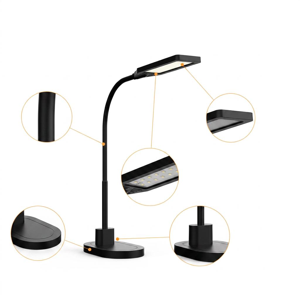 Non-Rechargeable LED Study Lamp with USB Plug-in Powered, Anti-Flicker & Eye-Caring, Perfect for Student Dormitory