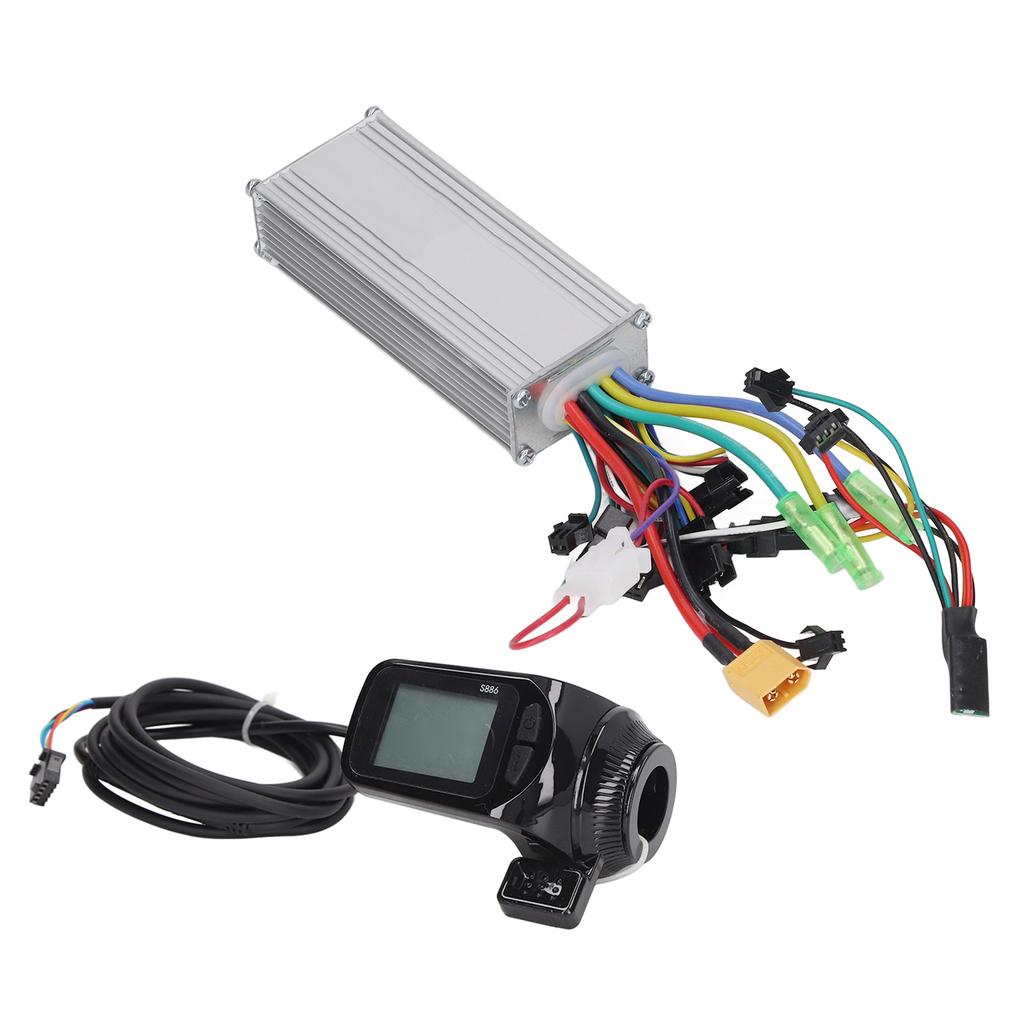Bike Motor Controller Kit 28A 3648V 500W S886LCD Meter Aluminum Alloy Scooter Brushless Controller