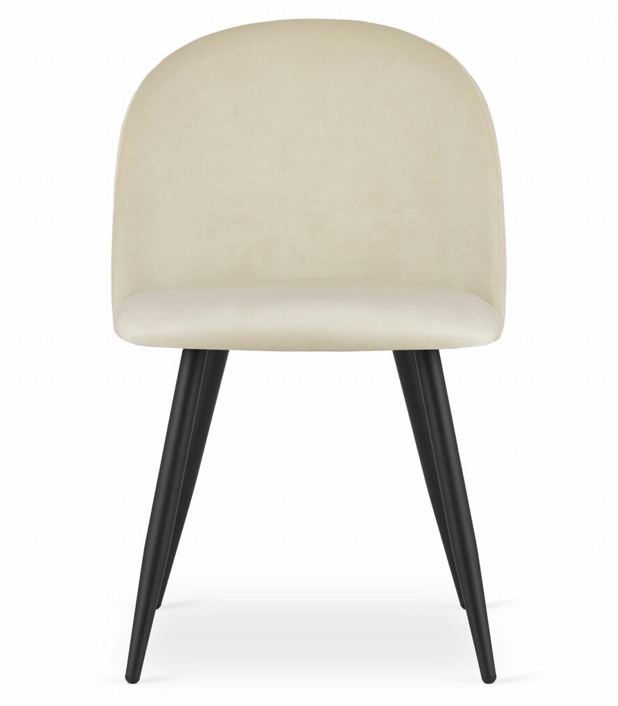 Bello Chair - Beige Velvet / Black Legs X 1