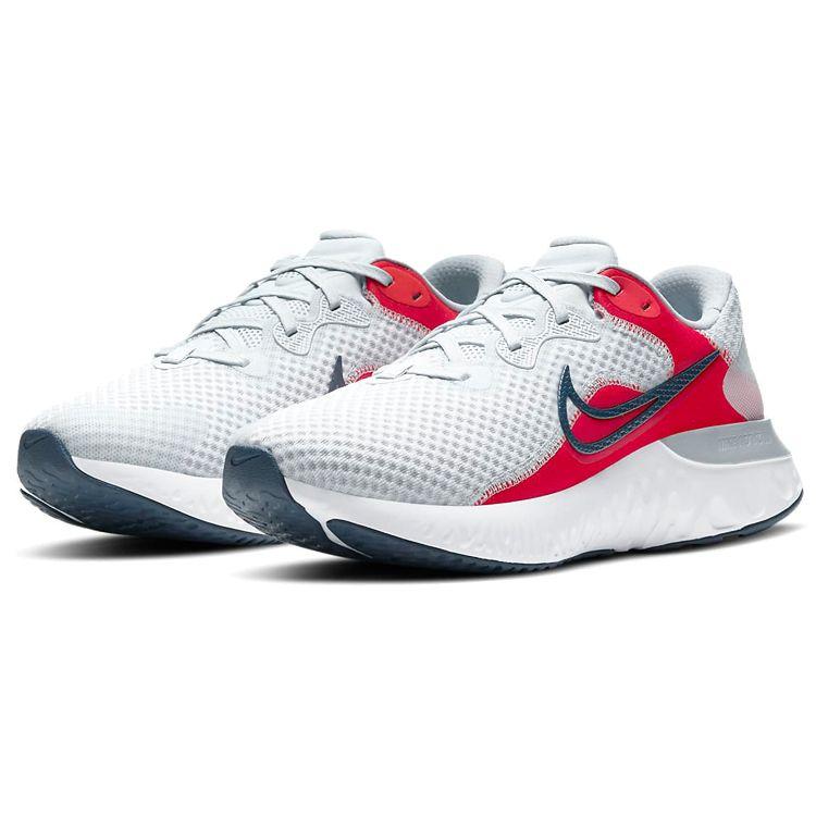Nike Renew Run 2 Mens Pure Platinum Chile Red CU3504-008