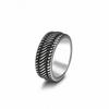 Vintage Stainless Steel Men's Rings Size 7-12 Boho Arrow Pattern Charm Finger Rings Cocktail Party Midi Rings Jewelry