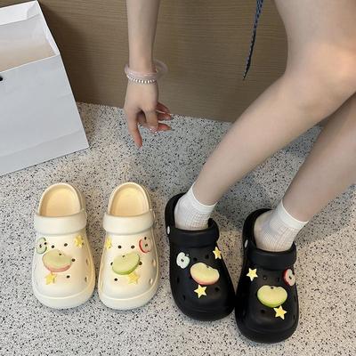Cute Cartoon Thick Bottom Heightening Bag Head Slippers Women's Spring and Summer Fashion Bag Head Cool Slippers