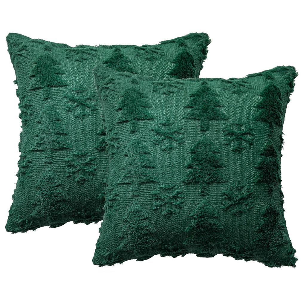 Juleputetrekk Plysj Snøkrystall Juletre Broderi Stue Sofa Pute Festlig Selskap Dekorasjon Putetrekk