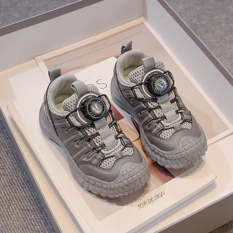 

Детская повседневная обувь Нескользящая мягкая подошва Кроссовки для мальчиков и девочек Инс Трендовая 2025 Новая мода Детская спортивная обувь Дышащий комфорт 27 серый