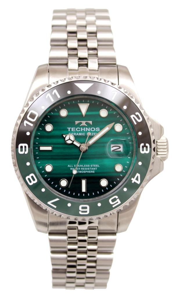 Technos T9C11SM Silver Water Resistant to 10 Date Display Men's Watch, ATM,