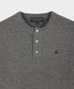 BROOKS BROTHERS Wool Henley Neck Sweater (Charcoal) (Bbwrmog422)