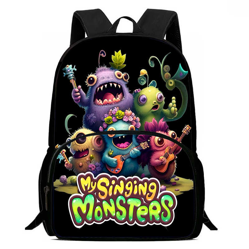 Zaino Anime Periferico My Singing Monster Borse Scolastiche da Uomo e da Donna