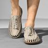 Sandale de Vară pentru Bărbați Pantofi Casual din Piele pentru Bărbați Sandale din Piele de Exterior pentru Bărbați Pantofi de Plajă Pantofi Romani pentru Cuplu