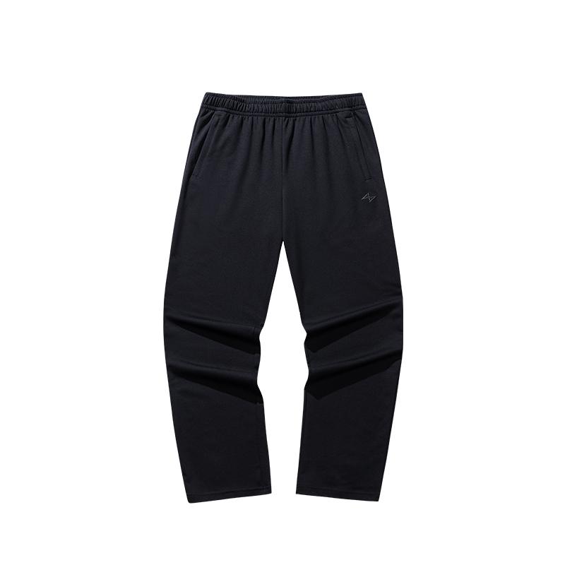 Anta Basketball Series Solid Color Mid-Waist Drawstring Breathable Versatile Straight-Leg Sports Pants Men Bottoms 152531329-1
