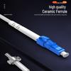 Qishao Telecom Armored LC-FC Single-Mode Fiber Optic Patch Cable