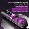 USB Charging Portable Hair Straightener LCD Display Cordless Hair Flat Iron  Family Use