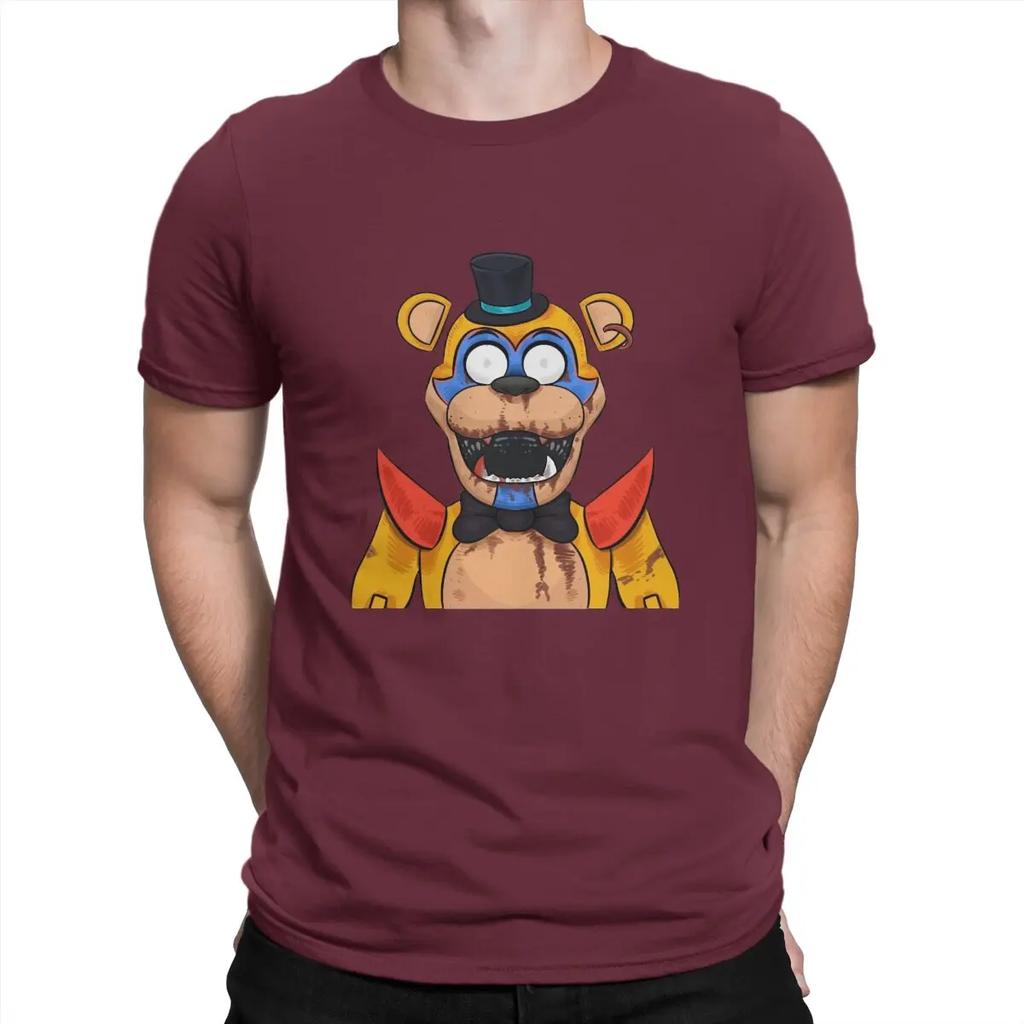 Men Exquisite Bears T Shirt F-Fazbears 100% Cotton Clothing Vintage Short Sleeve Round Neck Tees T-Shirt