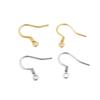 50 Stück/Los Goldfarbe Edelstahl Ohrhaken Ohrstecker Verschlüsse Mit Feder Ohrhaken Für Schmuckherstellung Zubehör