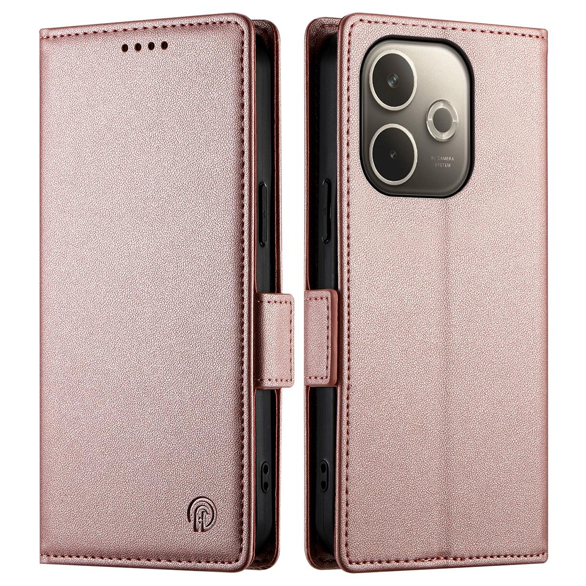 

Для Oppo A5 Pro 4G (Глобальный)/5G (Глобальный)/A5 Energy 5G (Китай) Чехол-подставка Кожаный кошелек Чехол для телефона Rose Gold