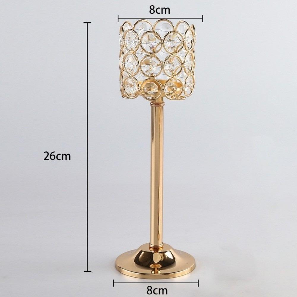 

Золотой подсвечник Металлический канделябр Ретро подставка для чая Свадебное украшение L