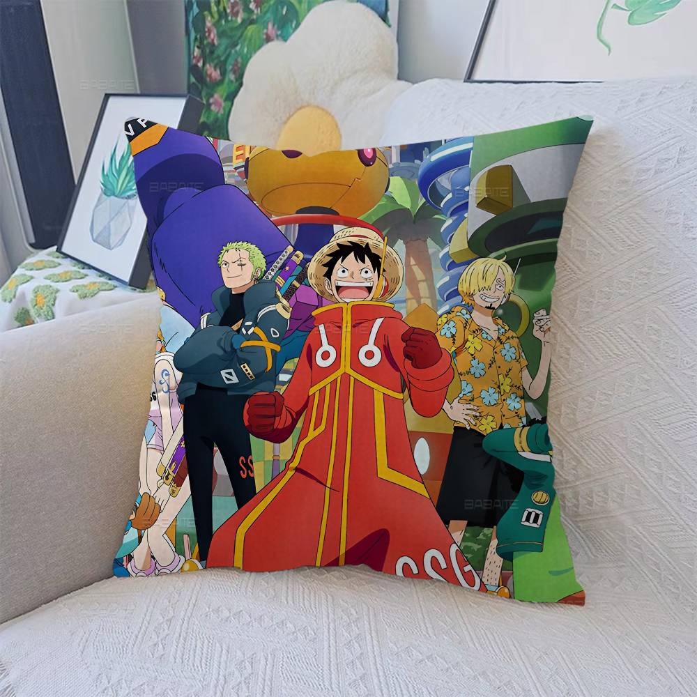 Classic Anime OONE PPIECE Office Cushion Pillowcase Car Cushion CoverXCM Lumbar Pillowcase Sofa Pillowcover