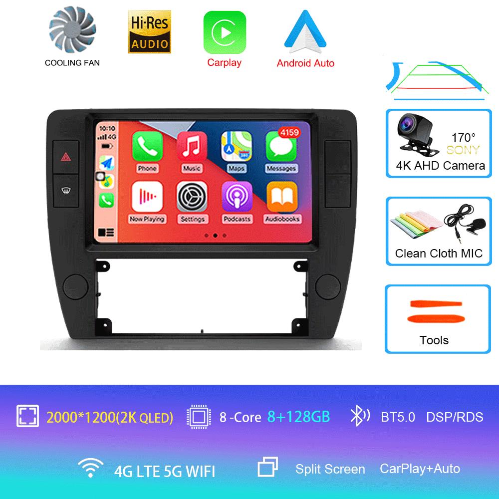 For Volkswagen Passat B5 2000 2001 2002 - 2005 Car Radio Android 14 Carplay Navigation GPS Multimedia Player WiFi+4G Stereo BT