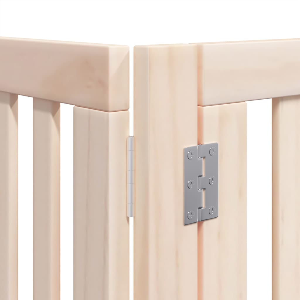 6 Piece Foldable Dog Gate 480 cm Poplar Wood