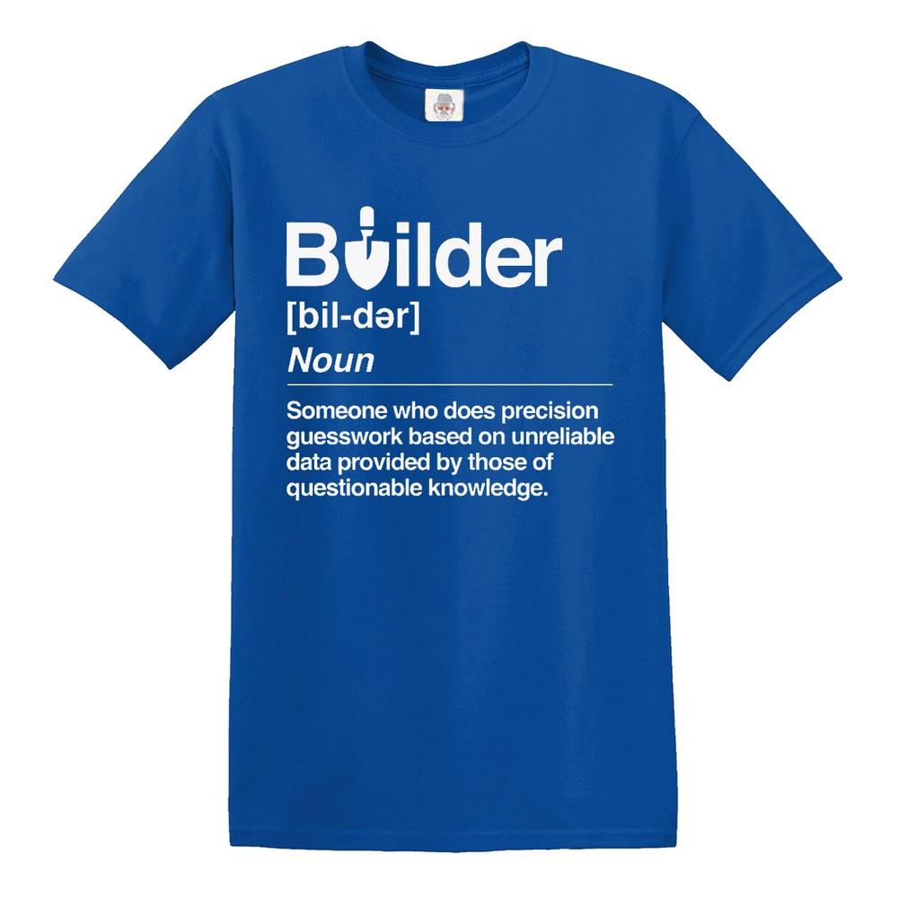 Builder Defined Labourer Profession Tshirt Funny Gift Novelty Top Tee