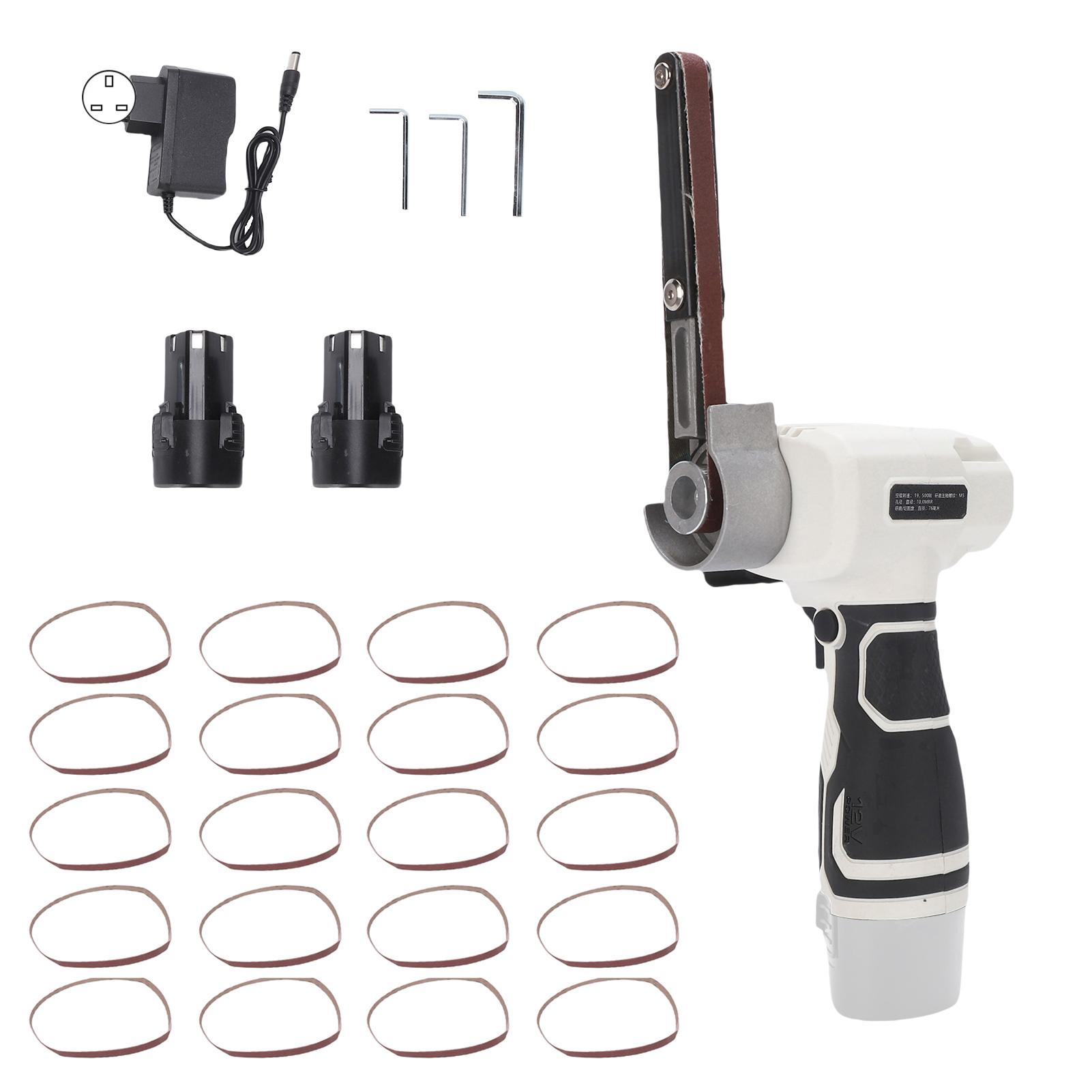 

Cordless Belt Sander, Electric Handheld Belt Grinder for Rust Removal Polishing Deburring, with 20 Sanding Belts