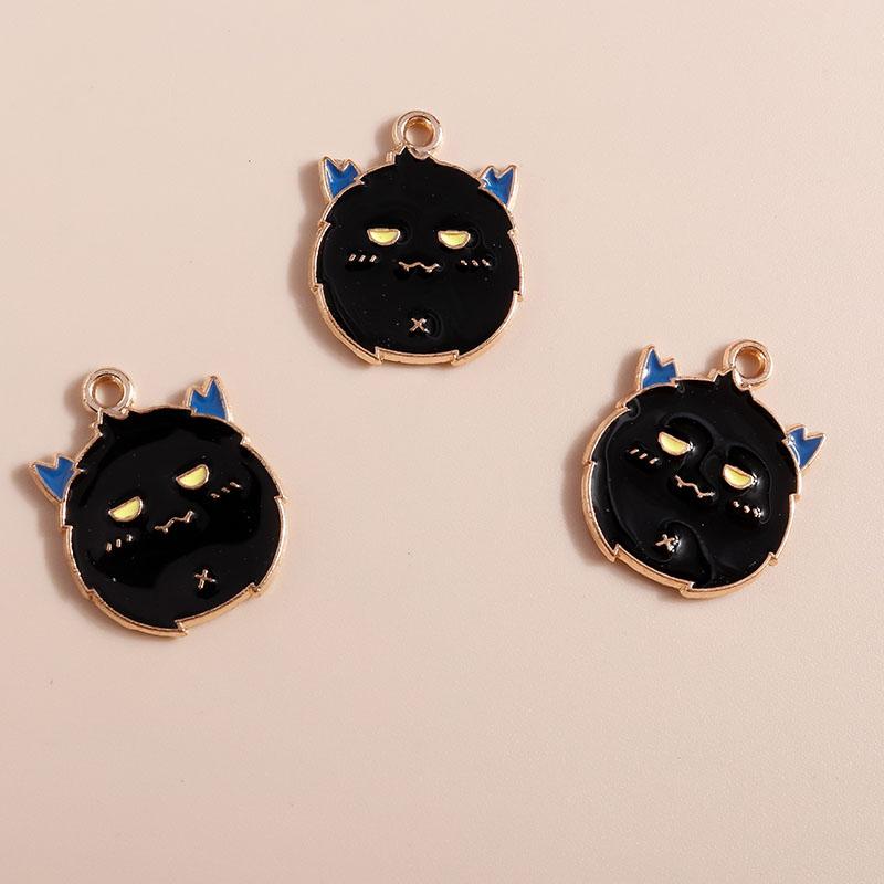 10pcs Mix Cute Enamel Halloween Charms Pumpkin Ghost Bat Charms Pendants for Jewelry Making DIY Earrings Necklace Accessories