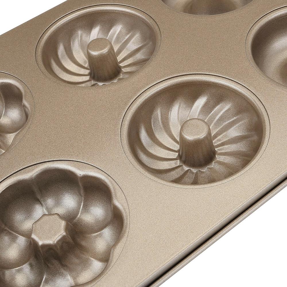 Nonstick 6 Cavity Doughnut Mold DIY Bakeware Donuts Pan Tin Cake Baking Tool