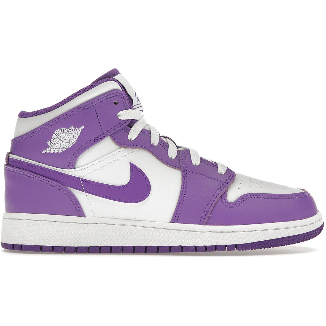

Кроссовки Jordan 1 Mid Purple Venom (GS)(DQ8423-511) 38.5
