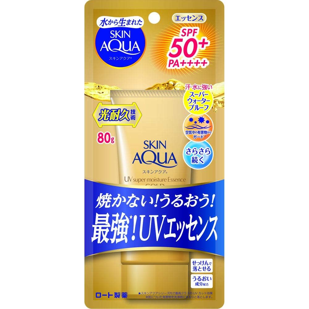 Skin Aqua Super Moisture Essence Gold Солнцезащитный крем Белый 80г
