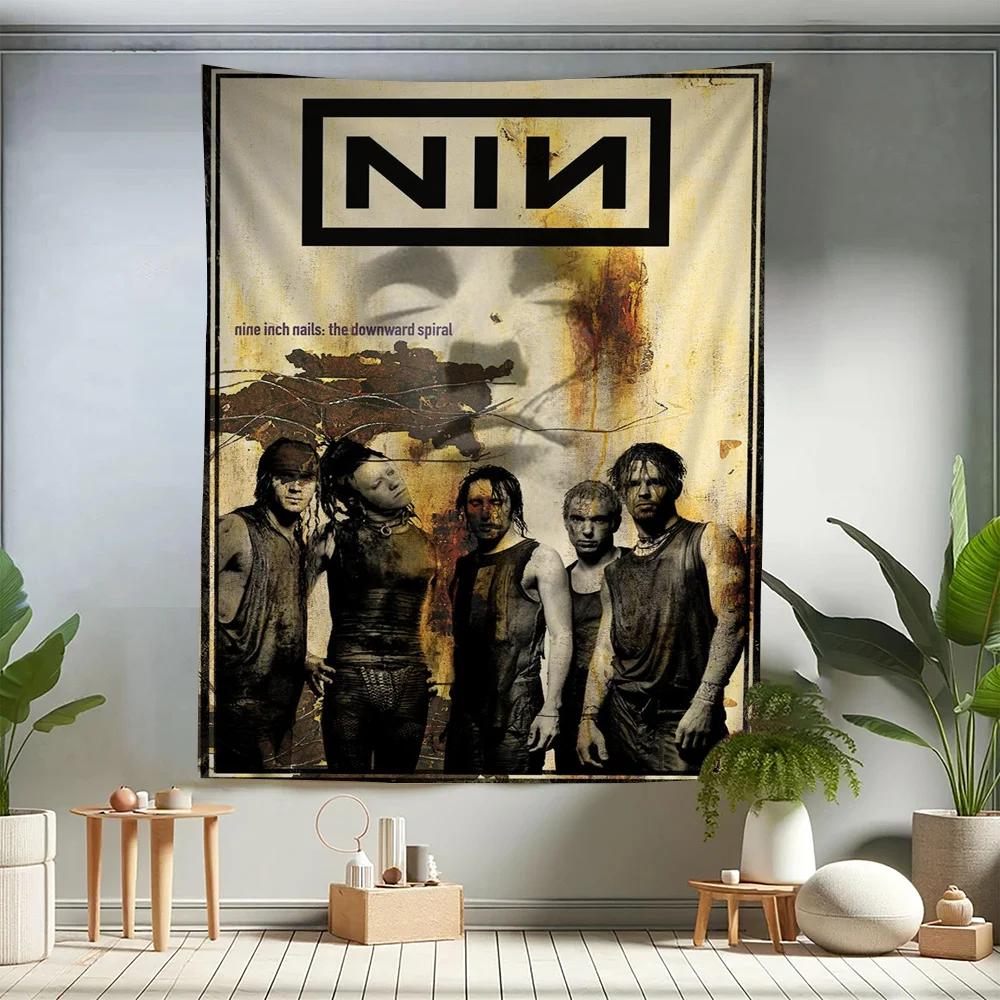Tapestry Art Cartoon Nine Inch Nails Fantascienza Stanza Arredamento Casa Appeso a Parete Fogli