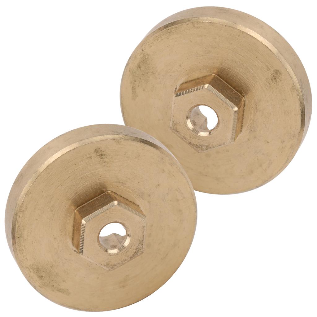 2pcs Brass Wheel Hub Counterweight Upgrade Accessories Fit for Axial SCX24 1/24 RC Car