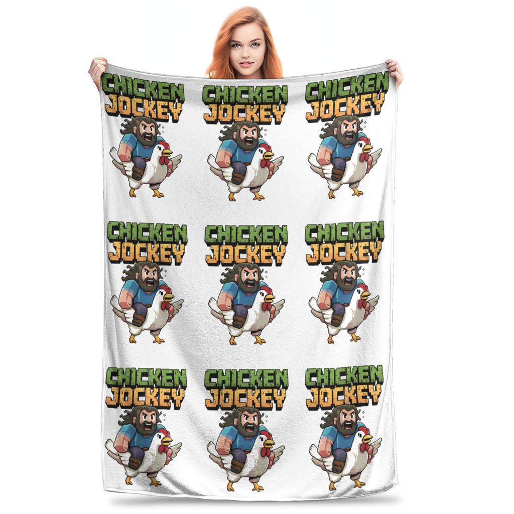 Chicken Jockey Blankets  Fuzzy Awesome Soft Throw Blankets for Home All Season
