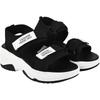 Shoetopia Lightweight Comfortable & Trendy Flatforms Black Sandals For Women & Girls-Eu38