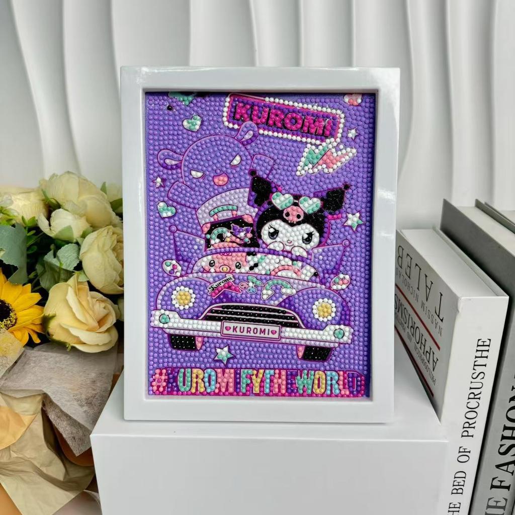 Children'S Diamond Painting Framed Handmade Diy Material Bag Sanrio Diamond Paste Painting Concentration Toy