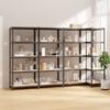 Day and Night - Day and Night Shelving 5 Levels 4 Units Anthracite Gray Steel and Plywood