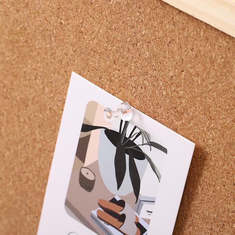 Transparent Rose Gold I-Shaped Push Pins: Decorative Cork Nails with Gold Finish