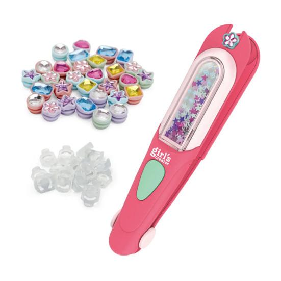 

Блестящий инструмент со стразами Безопасный детский набор для укладки волос с драгоценными камнями и магнитной розовой расческой 24 цветные наклейки с драгоценными камнями и заколки Креативные сверкающие прически A