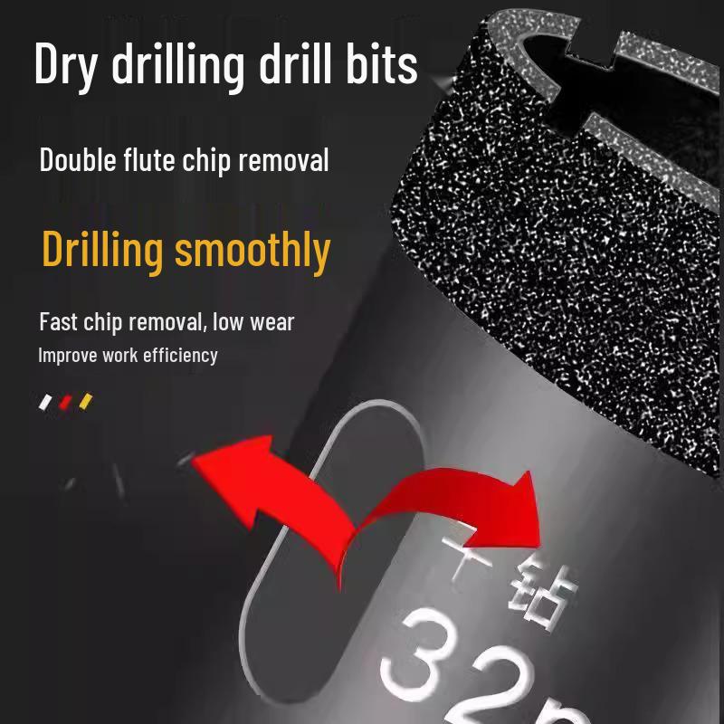 Dry Diamond Hole Saw for Porcelain, Glass, Marble, and Ceramic Drilling