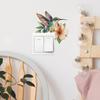 Watercolor Birds and Flowers Switch Plate Sticker for Bedroom Living Room Background Wall Decor Removable Decal