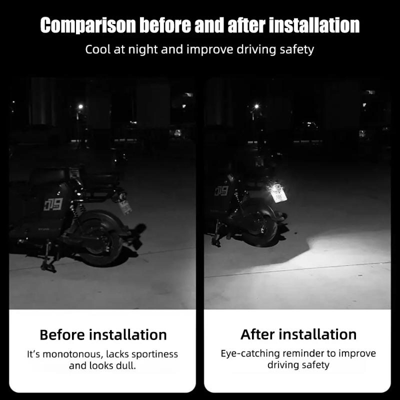 2 Stück LED Teufelsauge Kennzeichenleuchte Scheinwerfer Für Auto Motorrad Universal Modifizierte Dekoration Einzellicht Autozubehör