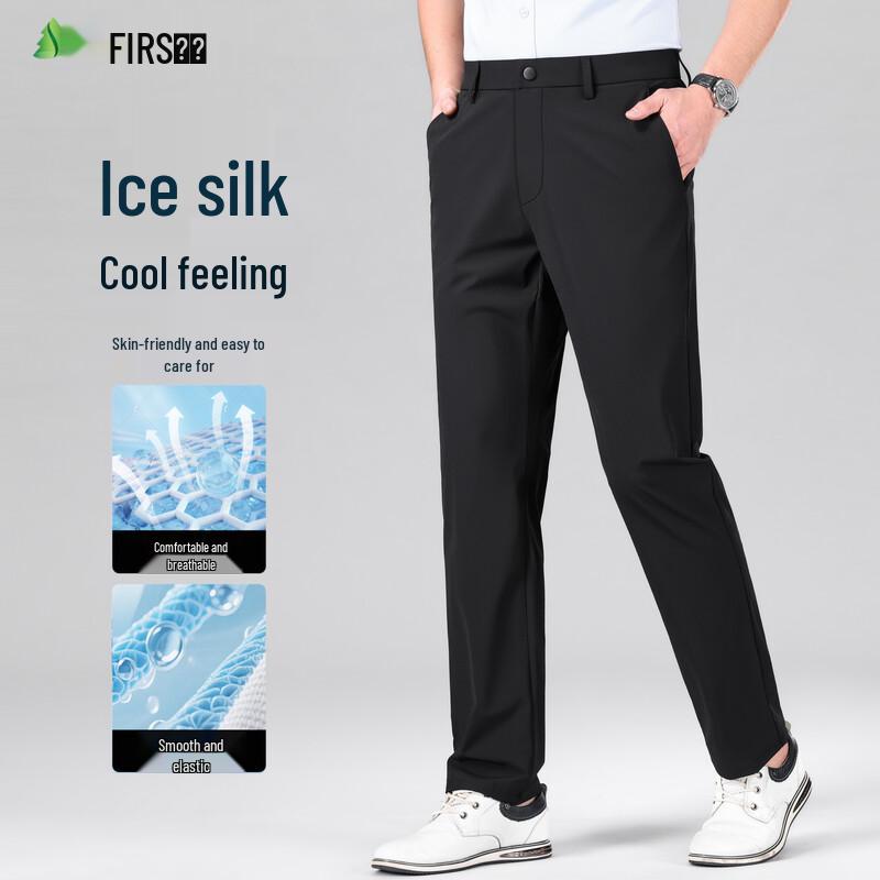 FIRS Men s Wrinkle-Free Lightweight Business Casual Trousers 33