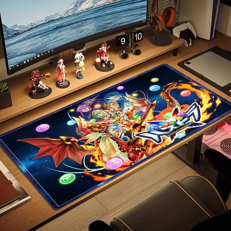 Puzzle & Dragons Color Mouse Pad Large Gaming Table Cushion Non-slip Laptop Tablet Big Mousepad XXL Mat Mini PC Playmat With Lock Edge