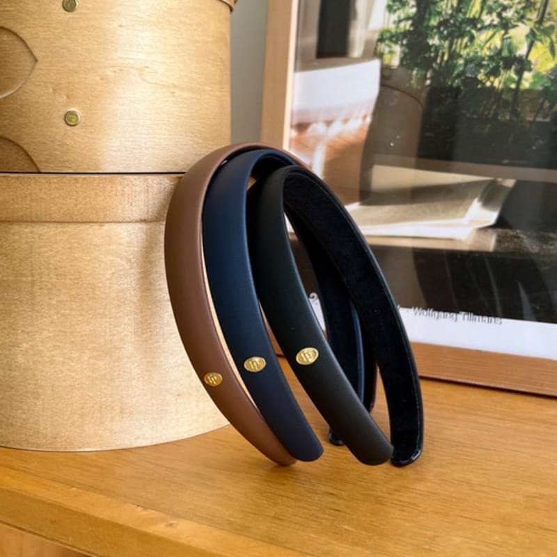 FANTASTIC PLANET leather logo hairband 20mm (3colors)