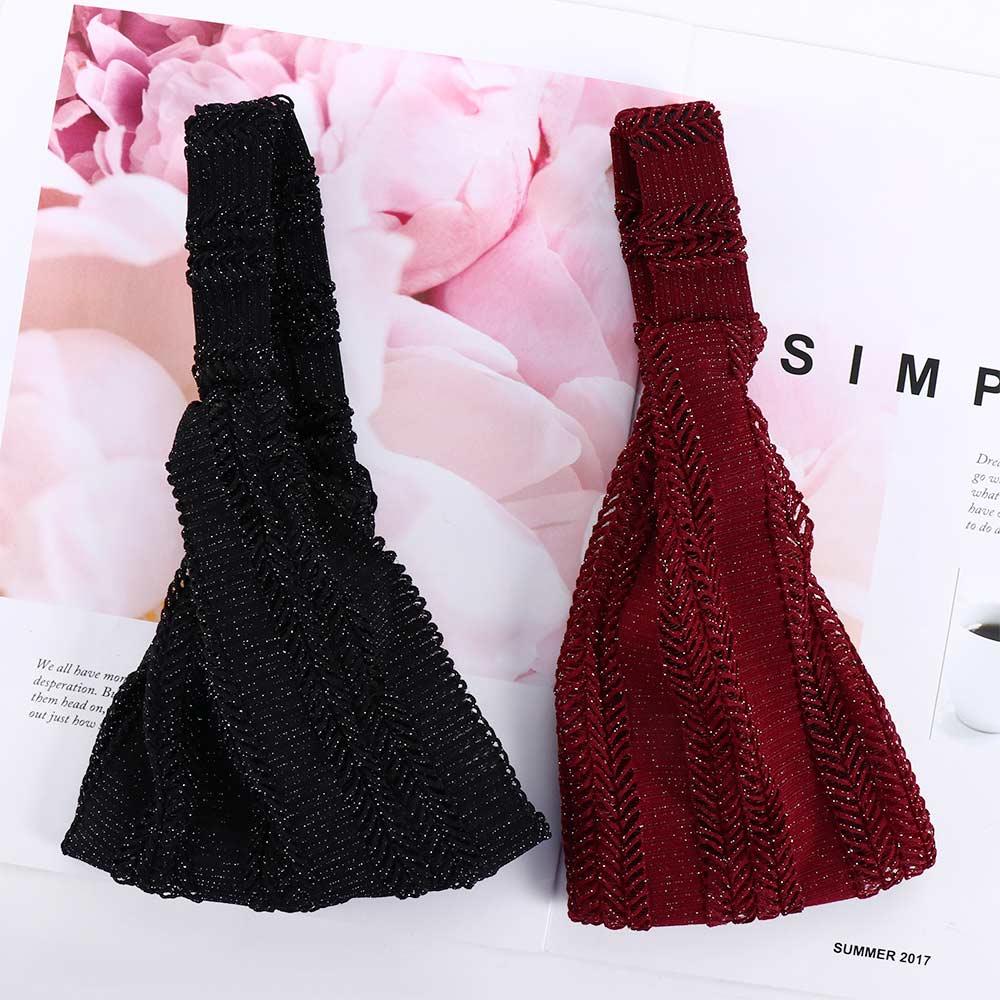 Wash Face Mesh Solid Color Wide Edge Headband Headdress Female Hair Hoop Korean Style Hair Band